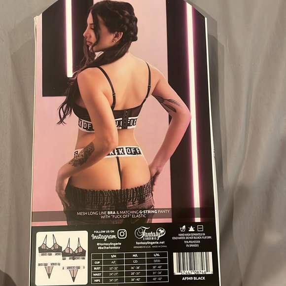 F Off Bra and thong set - Picture 2 of 2